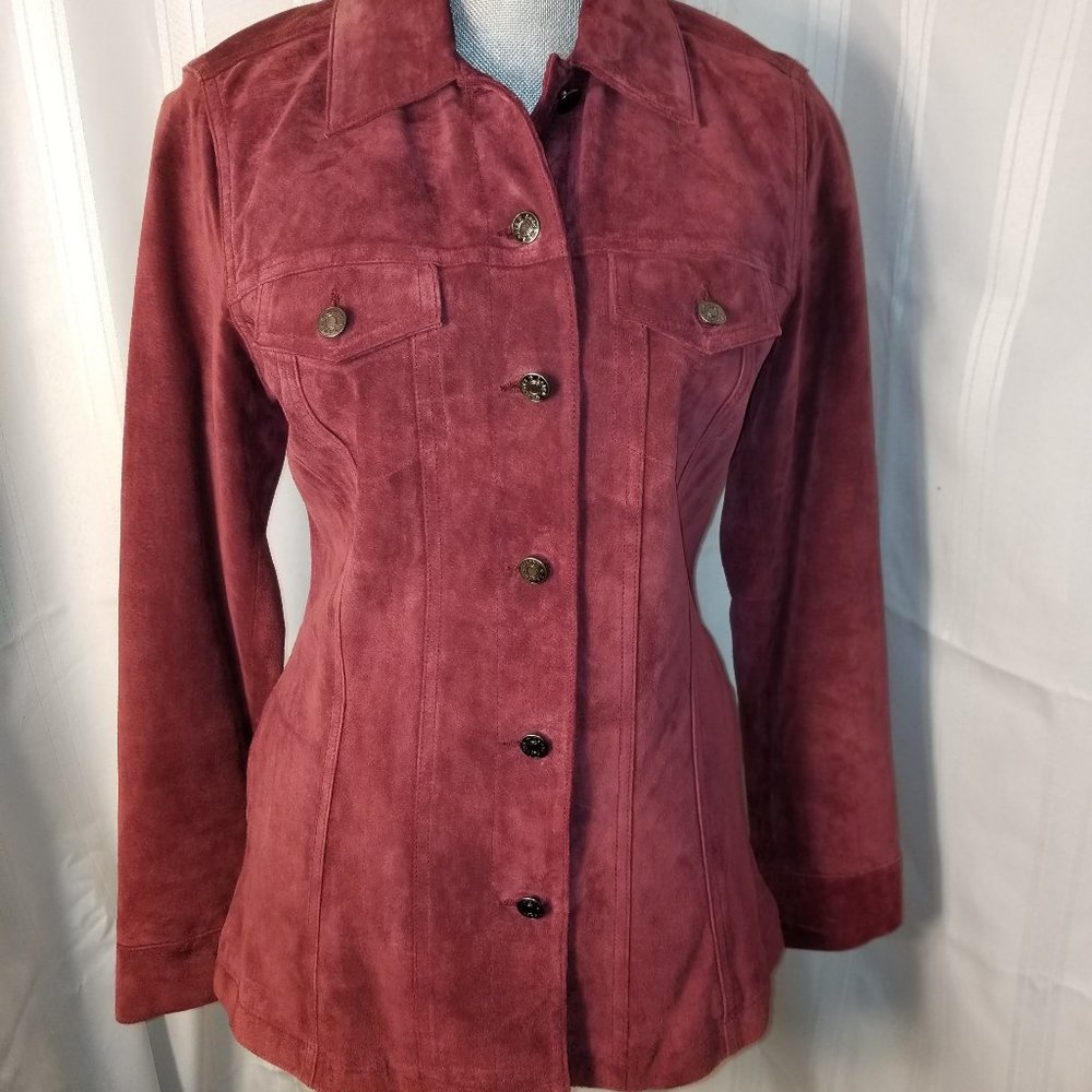 NWOT Laura Leigh Jean Style Suede Shirt Coat SZ.4
